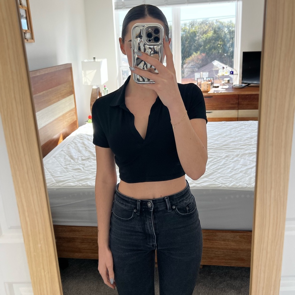 Women’s Cropped H&M Collared Shirt
